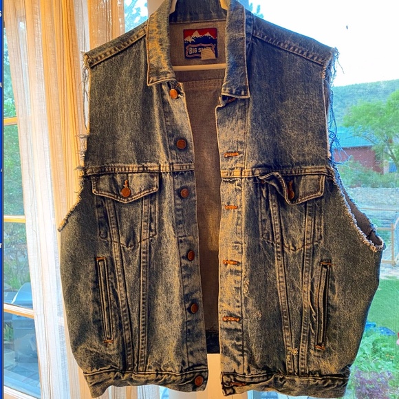VINTAGE BIG SMITH DENIM VEST • MADE IN USA